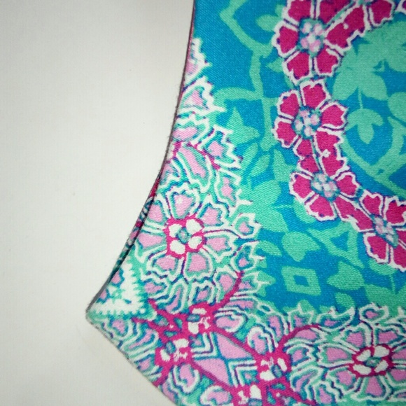 London Times 8 Blue Pink Floral Sleeveless Dress - Picture 8 of 8